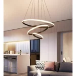 Luminaria colgante 3 anillos led