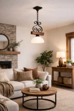 Luminaria colgante campana de vidrio