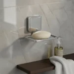 Jabonera aérea moderna acero cromado