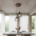 Luminaria colgante 2 jaulas