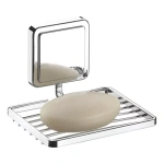 Jabonera aérea moderna acero cromado