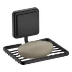 Jabonera aérea moderna acero negro