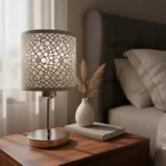 Lampara Portatil Veladora Mesa Moderna Minimalista Metalica