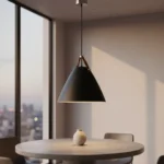 Colgante De Metal Y Cuero Estilo Nordico Moderna