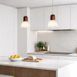 Lámpara Colgante Luminaria Techo Madera Vidrio 1 Luz