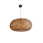 Colgante Lampara En Fibra Natural Modernas Artesanal Dona 50x25cm