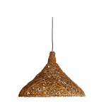 Lampara Colgante Luminaria Techo Fibra Natural Moderna Ecuanon 42x33 cm