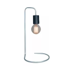 Lampara Portatil Veladora Mesa Moderna Minimalista Metalica Color Acero