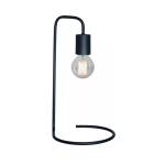 Lampara Portatil Veladora Mesa Moderna Minimalista Metalica Color Negro