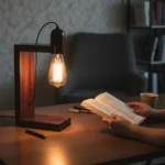 Lampara Portatil Veladora Living Dormitorio Mesa Madera