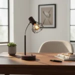 Portátil De Mesa Veladora Con Jaula Color Oxido