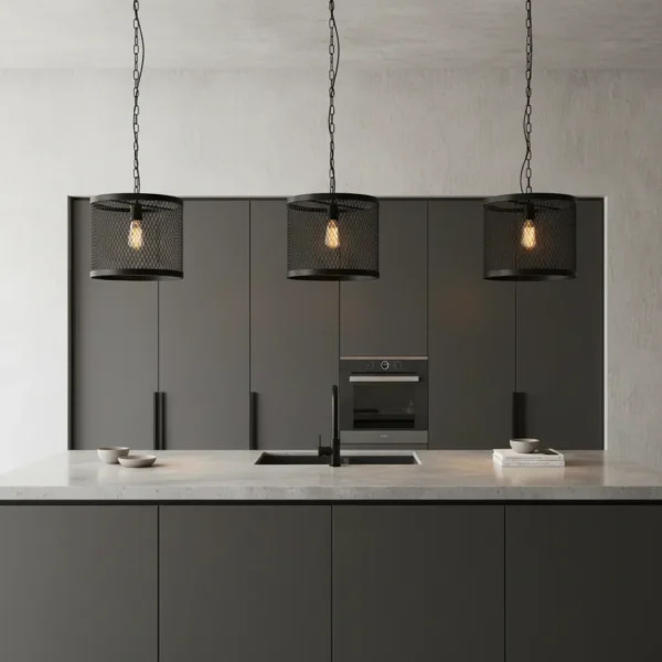 Lampara Colgante Luminaria Techo Metálico Industrial Moderno