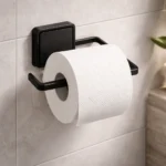 Porta Rollo Papel Higienico Moderno Baño Negro
