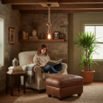 Colgante De Cuerda Base De Metal Rustico Clásico 1 Luz