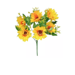 Ramo De Flores Girasoles Artificiales X6 Arreglo Ramas Hojas