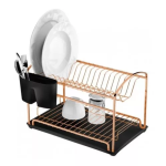 Escurridor De Platos Vasos De 2 Niveles Acero