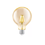 Lampara Bombita Led Filamento Globo 8w Vintage Vidrio 8cm Ambar