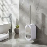 Cepillo Escobilla Inodoro Cerdas Plástico Resistente C/cajón Blanco