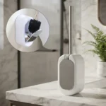 Cepillo Escobilla Inodoro Cerdas Plástico Resistente C/cajón Blanco - Imagen 3