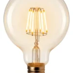 Lampara Bombita Led Filamento Globo 8w Vintage Vidrio 8cm Ambar