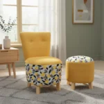 Butaca Curva Sillón Y Banqueta Puff Comodo 2 Años Garantia
