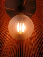 Lampara Bombita Led Filamento Globo 8w Vintage Vidrio 8cm Ambar - Imagen 3