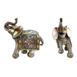Figura Elefante Decorativo De Resina Sabiduría Prosperidad