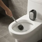 Cepillo Escobilla Inodoro Cerdas Plástico Resistente C/cajón Negro