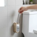 Cepillo Escobilla Inodoro Cerdas Plástico Resistente C/cajón Crema - Imagen 3