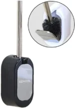 Cepillo Escobilla Inodoro Cerdas Plástico Resistente C/cajón Negro - Imagen 2