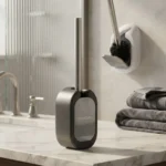 Cepillo Escobilla Inodoro Cerdas Plástico Resistente C/cajón Negro - Imagen 3