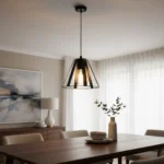 Colgante De Techo Lampara Minimalista Industrial Hierro