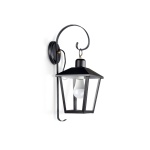 Farol Aplique De Pared Hierro / Vidrio Exterior Interior