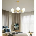 Colgante Lampara Techo 6 Tulipas De Vidrio Globos Modernos