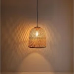 Lampara Colgante Luminaria Techo Vintage Bambú Moderno