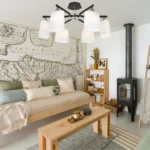 Lampara Colgante Techo Elegante 6 Tulipa Vidrio Spot Plafon