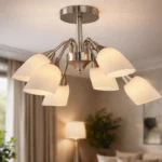 Lampara Colgante Techo Elegante Moderna 6 Tulipa Vidrio Spot