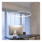 Lámpara Colgante Techo Led Luminaria Anillo Con Control Blanco