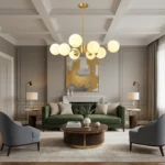 Lampara Colgante Techo 8 Globos De Vidrio Moderna Y Elegante