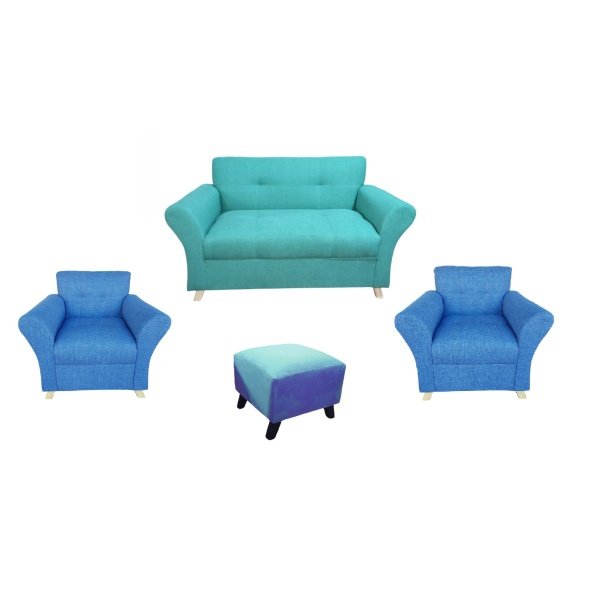 Juego De Living Sillón 2 Cuerpos 1 Isla Y 2 Butacas Garantia