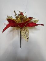 Flor De Navidad Grande 34cm Estrella Federal Navideña Arbol Rojo - Imagen 4