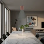 Lampara Colgante De Techo Moderna Minimalista Metálica Gris Oscuro