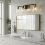 Aplique De Pared Spot Lampara De 4 Luces Color Negro + Cobre