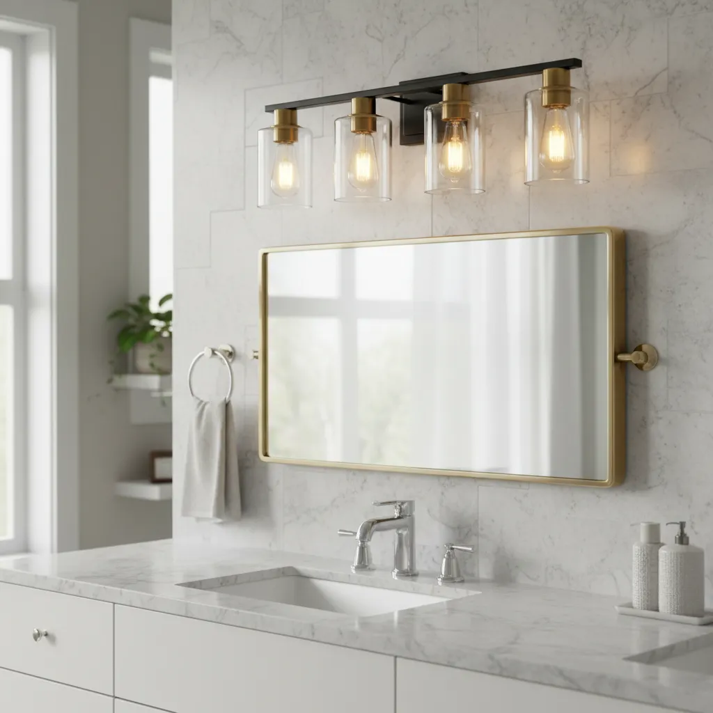 D_NQ_NP_2X_716094-MLA106722832906_022026-F Aplique De Pared Spot Lampara De 4 Luces Color Negro + Cobre - Imagen 1