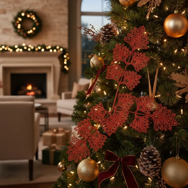 Ramas Ramitas Grande 75cm Navideña Decoracion Arbol Navidad Rojo