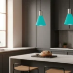 Lampara Colgante De Techo Moderna Minimalista Metálica Verde