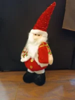 Adorno Navidad 100cm Patas Larga Motivo Navideño Con Sonido Papa Noel - Imagen 4