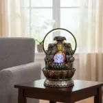 Fuente De Agua Cantaros Monje Led Relajacion Meditacion Buda Monje