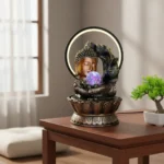 Fuente De Agua Cantaros Monje Led Relajacion Meditacion Buda