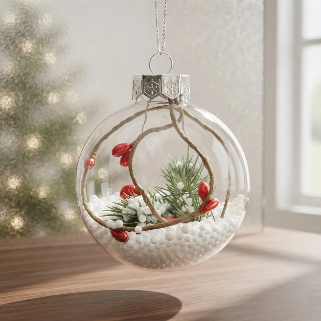 D_NQ_NP_2X_903764-MLU117722366669_092026-F Esfera Chirimbolo 8cm Transparente Motivos Navideños - Imagen 1